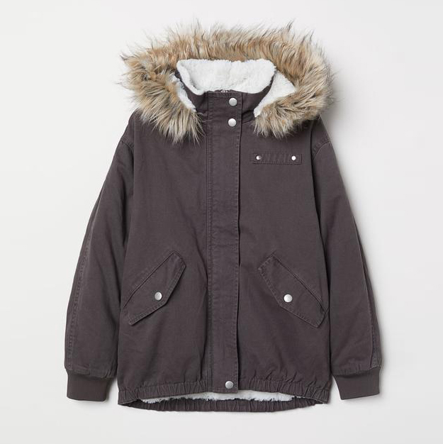 

Куртка-парка H&M 060649598 140 см Серая