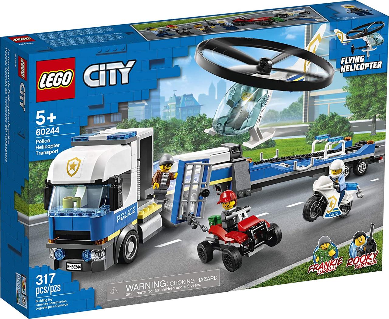 

Конструктор LEGO City Police Полицейский вертолётный транспорт 317 деталей (60244)