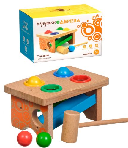 

Деревянная игра "Стучалка: Горка-шарики"