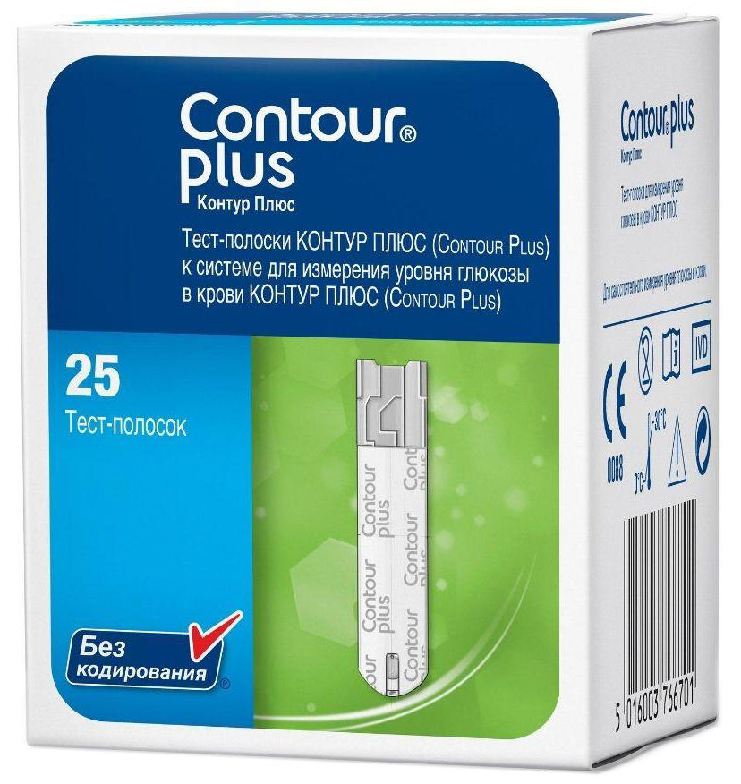 

Тест-полоска CONTOUR PLUS № 25