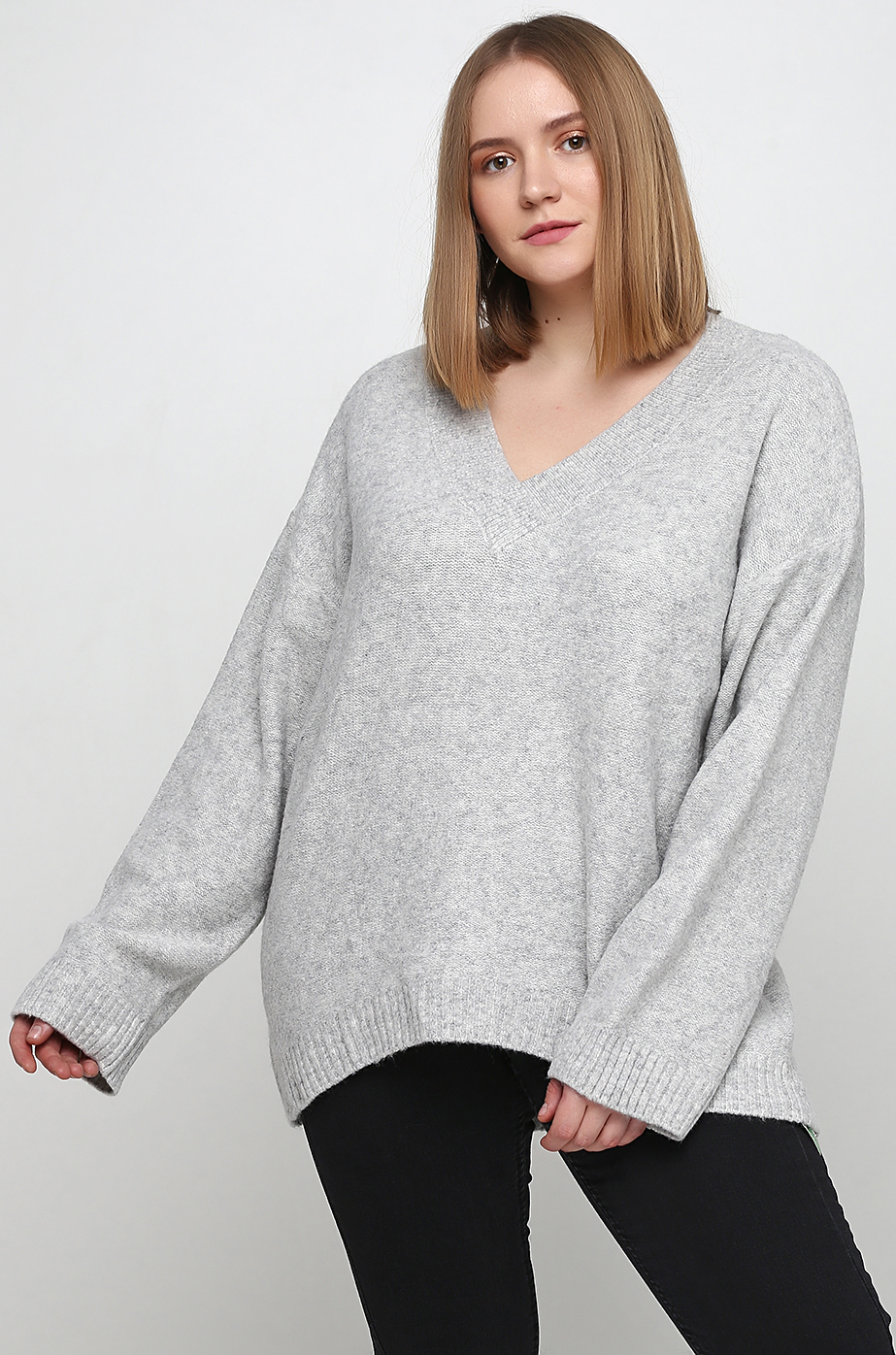 

Пуловер H&M 0432245 XS Светло-серый