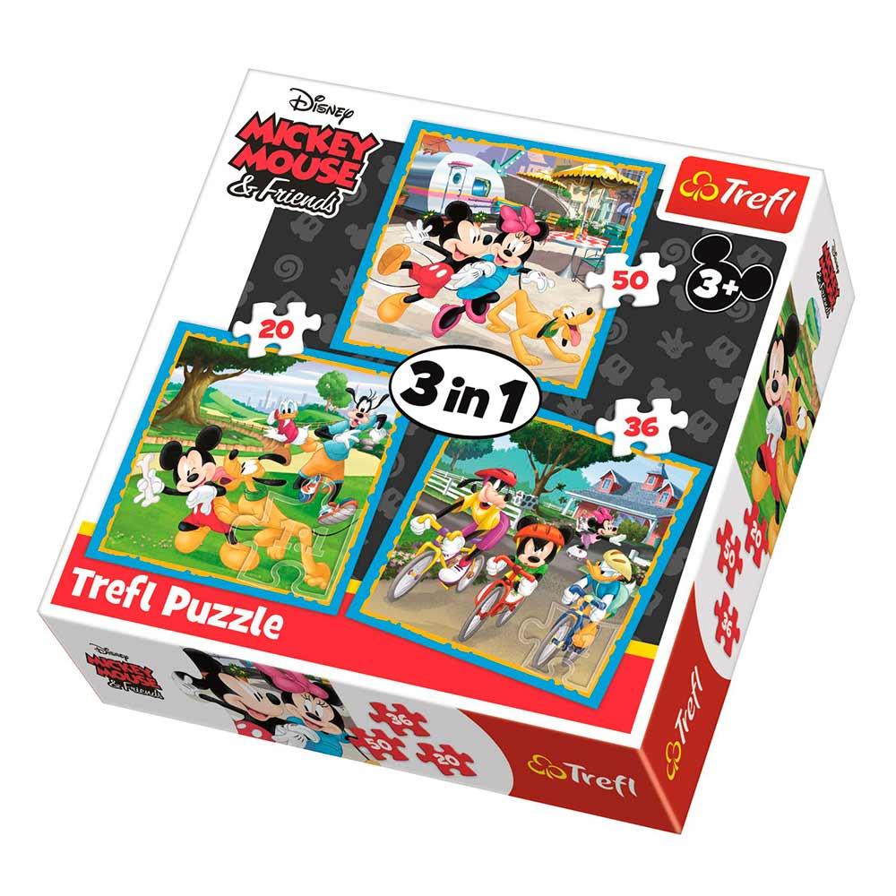 

Пазл Trefl 3 в 1 Микки Маус с друзьями (34846)