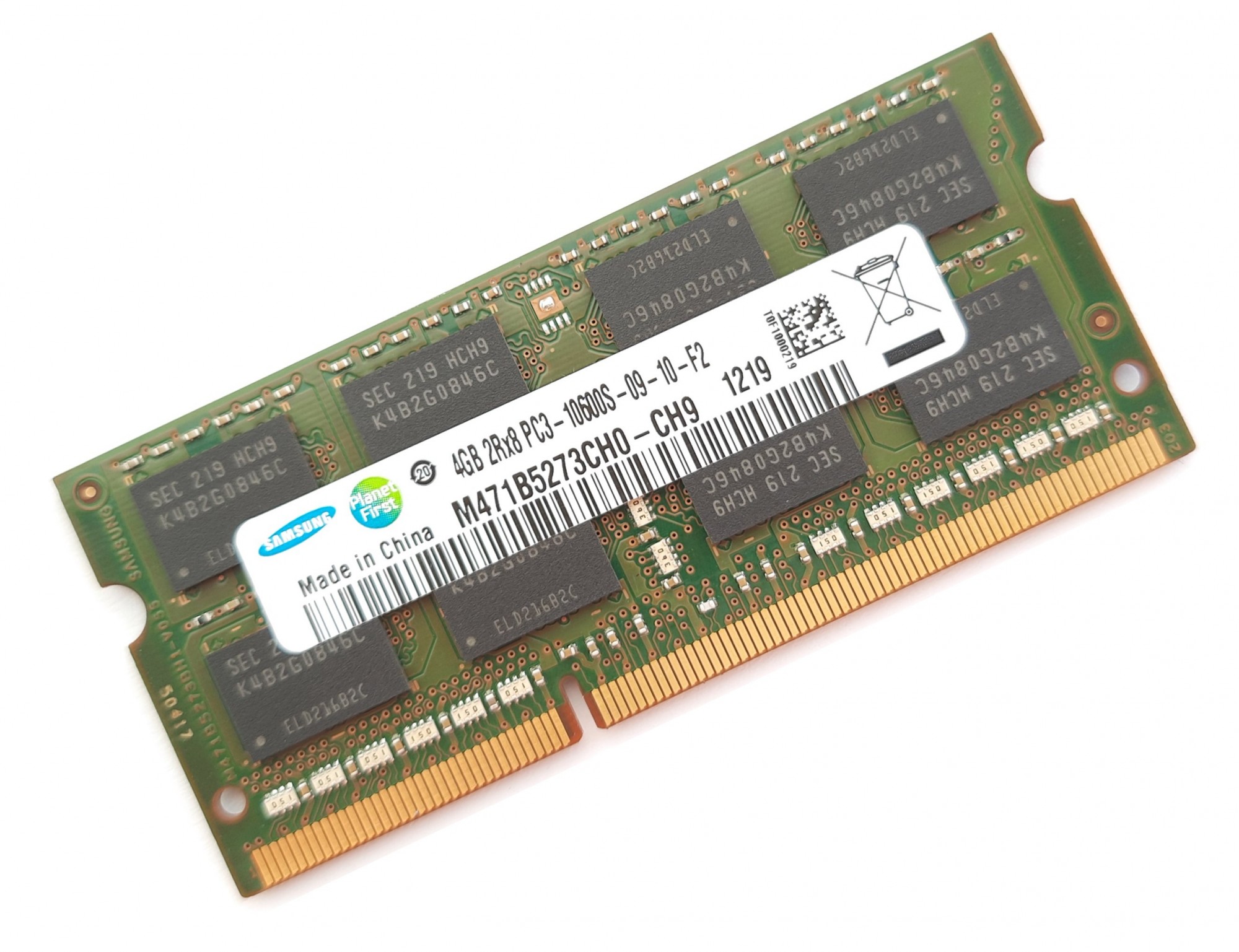 

Оперативная память Samsung 4GB DDR3-1333 PC3-10600s для ноутбука