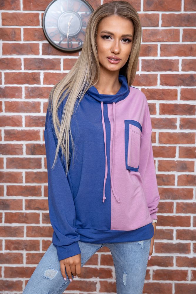 

Свитшот женский цвет сине-пудровый размер S-M FG_05828_ 9