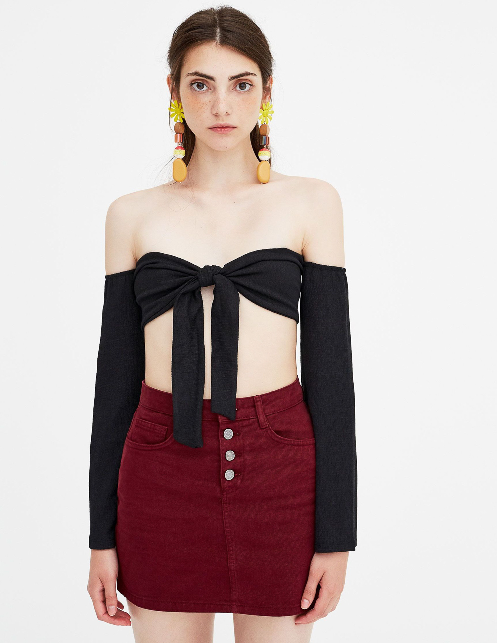 

Топ PULL & BEAR Ж1070302 (9238/375/800) цвет черный L