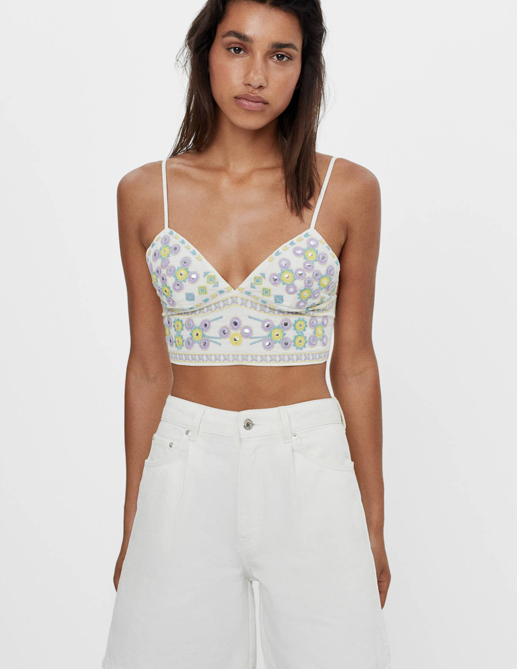 

Топ Bershka Ж1064737 (3029/274/251) цвет белый M