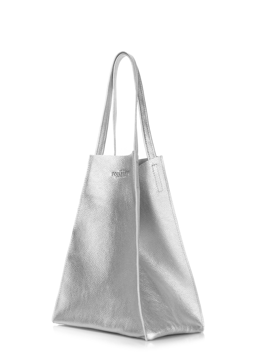 

Женская кожаная сумка POOLPARTY Edge Серебристый (edge-silver)