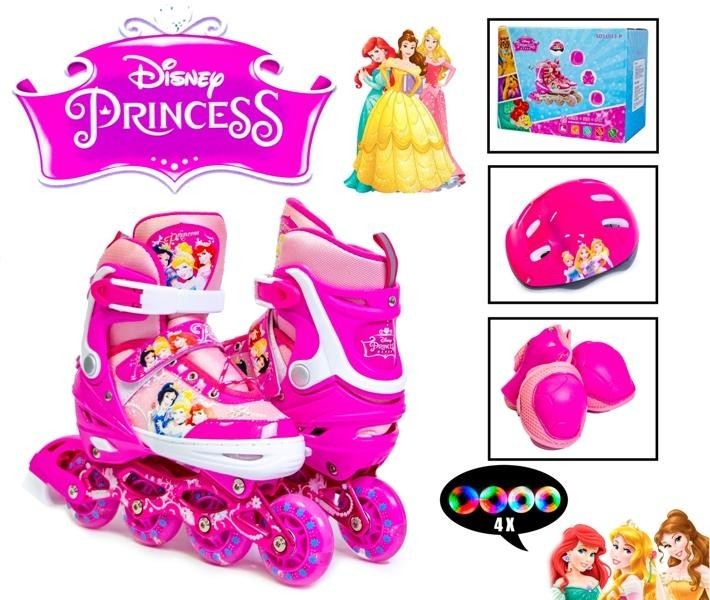 

Комплект роликовые коньки+защита+шлем (3 в 1) Disney PRINCESS 34-37 Pink (1373345290)