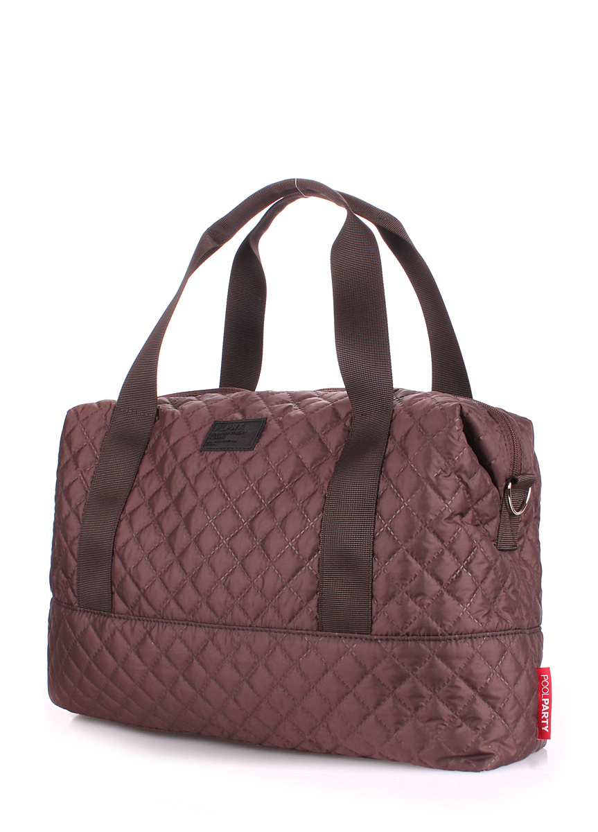 

Сумка женская стеганая Poolparty Swag Brown (P-1318)