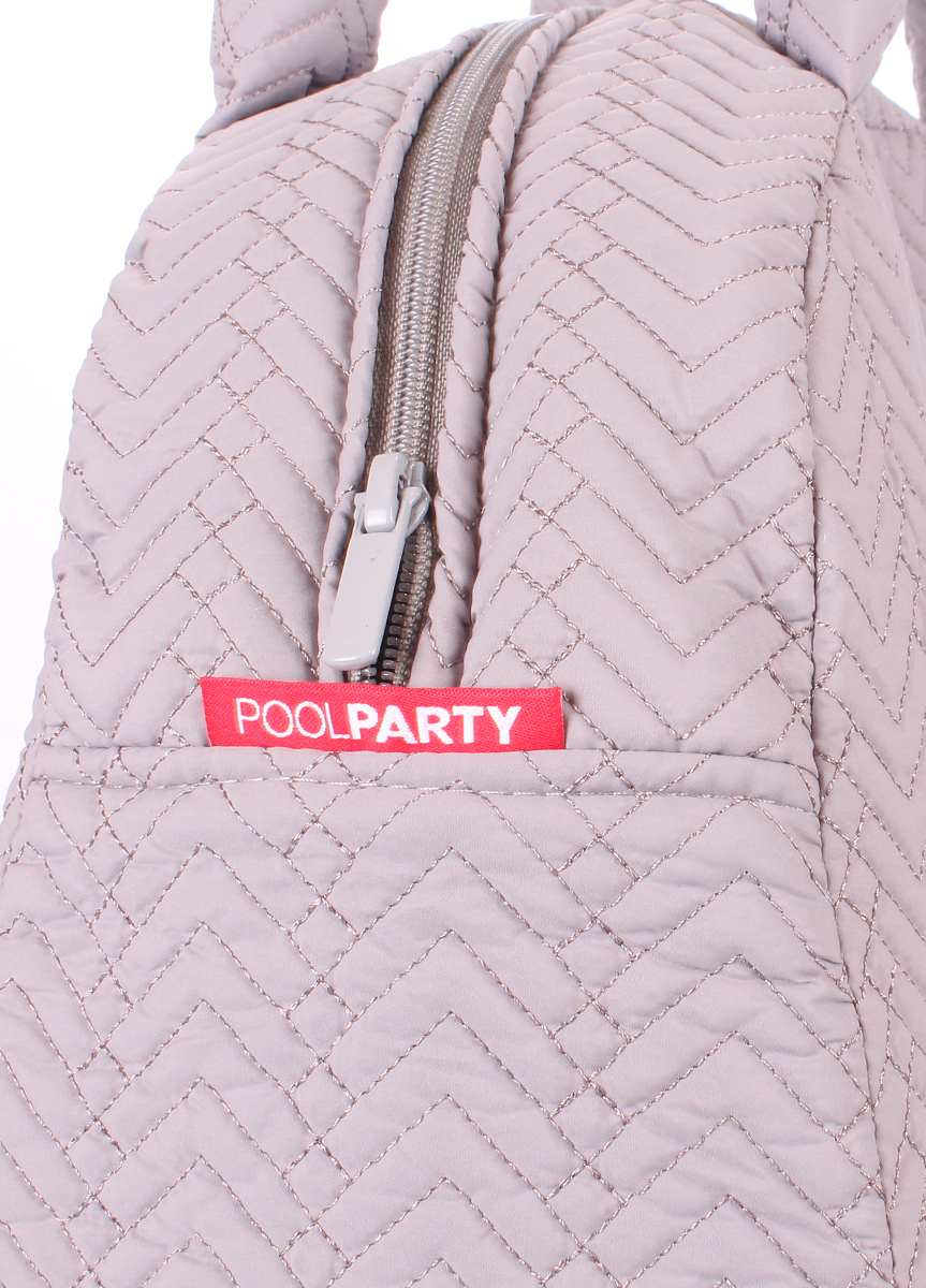 

Сумка-саквояж стеганая Poolparty NS4 Grey (P-1301)