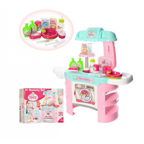 

Игровой набор для девочки, кухня детская со звуком "Little chef" Baby 008-910 А, розовый