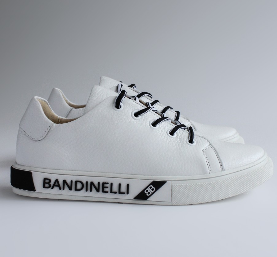 

Жіночі білі кеди натуральна шкіра BANDINELLI 28079 38