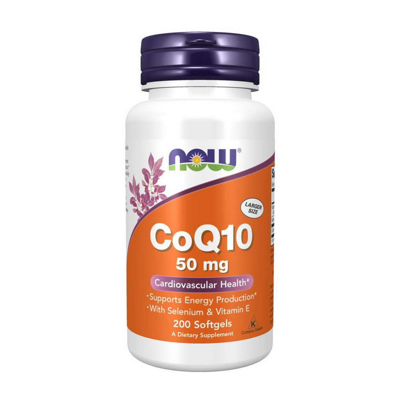 

Коэнзим Q10 (кофермент Q10) антиоксидант Now Foods CoQ10 50 mg (200 softgels)