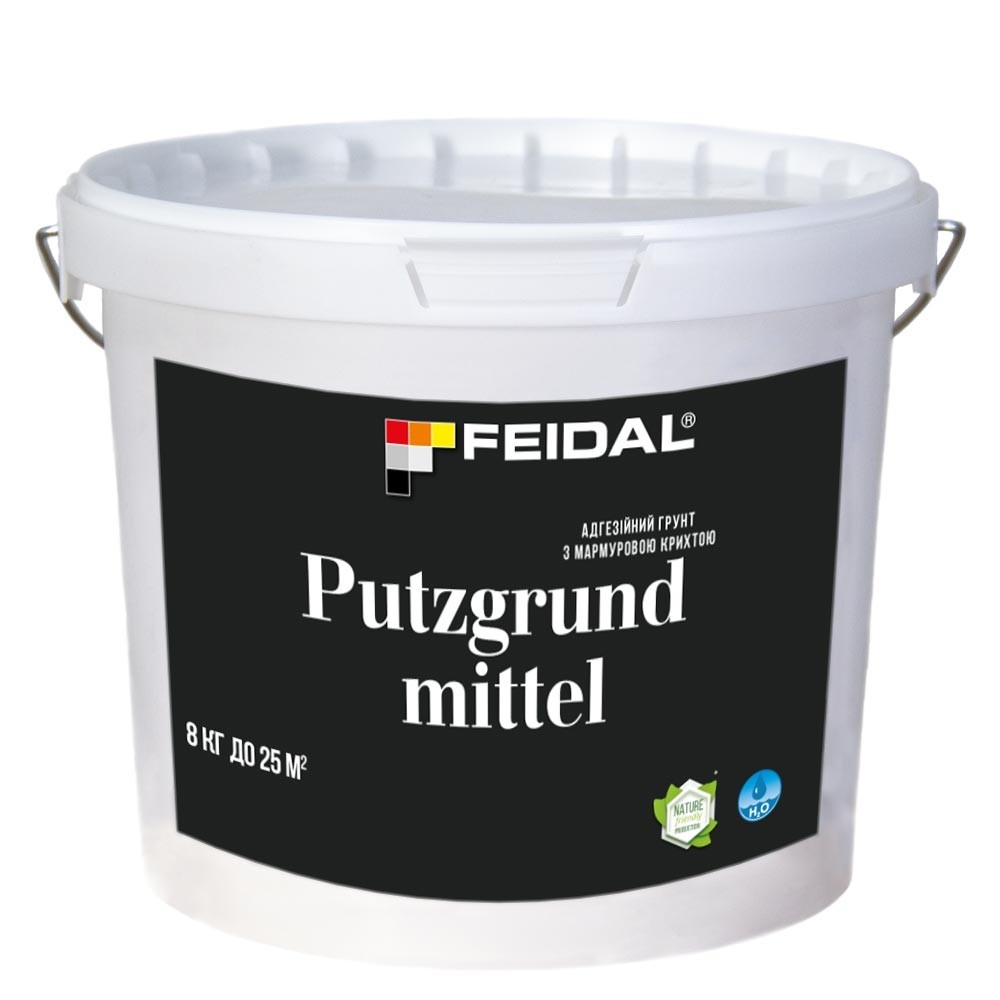 

Адгезионный грунт с мраморной крошкой 8кг FEIDAL Putzgrund mittel