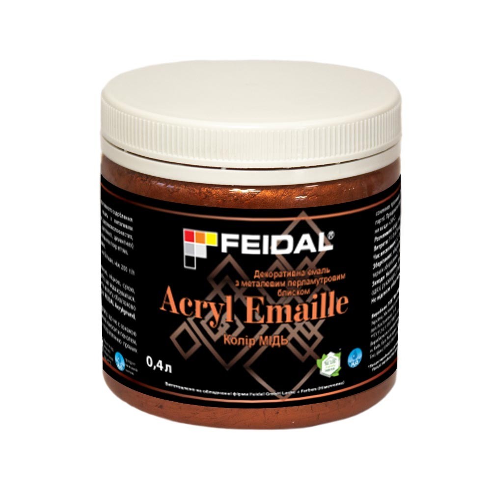 

Декоративная эмаль 0,4л FEIDAL Acryl Emaille (цвет медь)