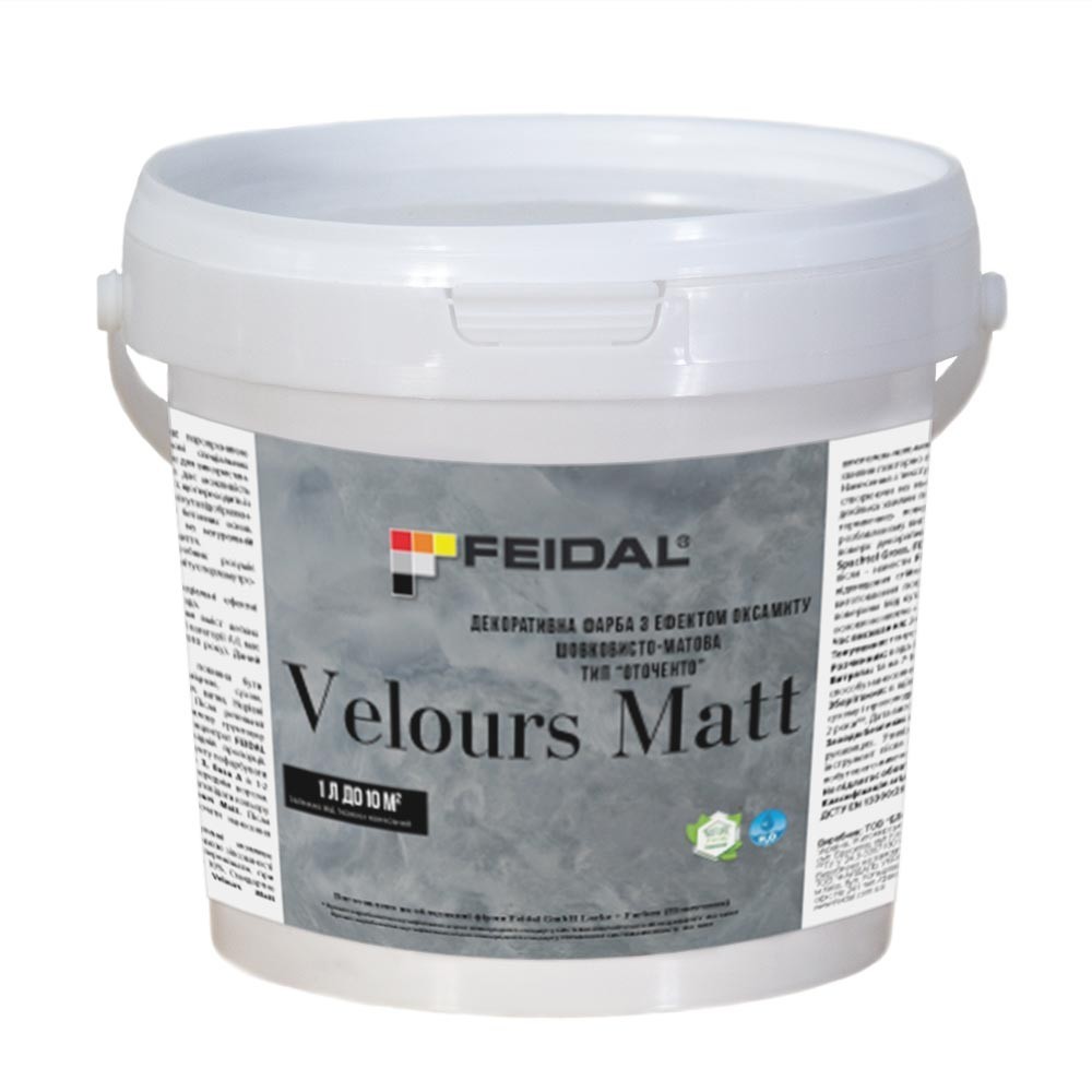 

Декоративная краска с эффектом бархата 1л FEIDAL Velours Matt