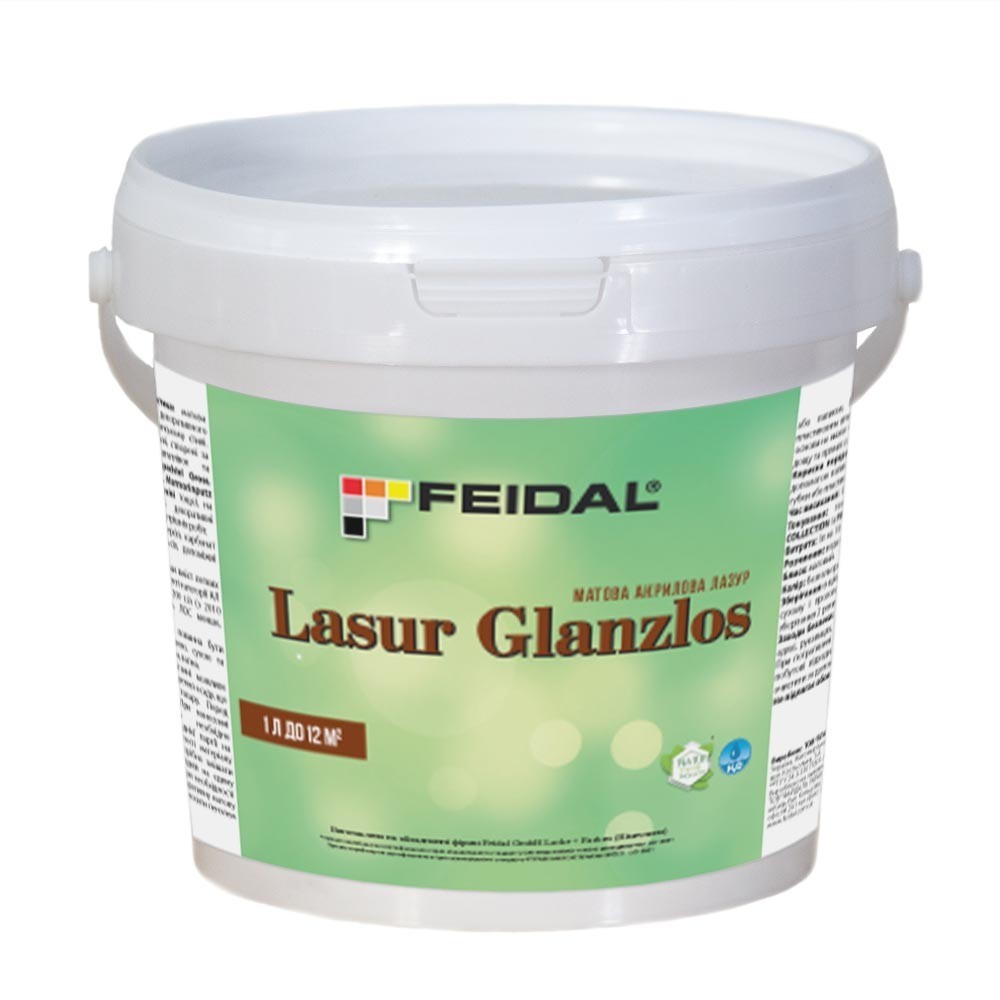 

Матовая акриловая лазурь 1л FEIDAL Lasur Glanzlos