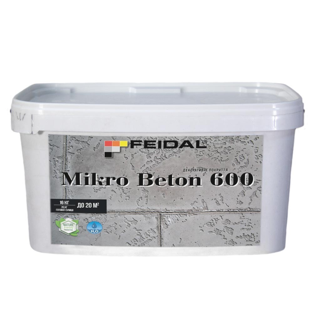 

Сухая декоративная смесь 16 кг Feidal Mikro Beton 600