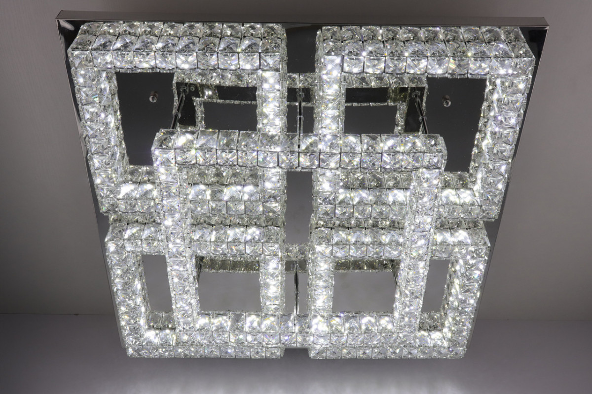 

Люстра потолочная хрустальная Led с пультом C1866/800800-ch Хром 16х80х80 см. Sunnysky (YR-C1866/800*800-ch)