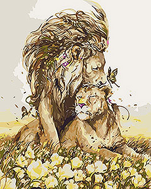 

Картина по номерам Идейка Животные птицы Романтическое чувство 40x50см KHO4100