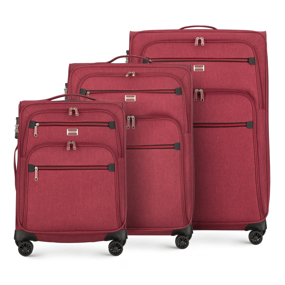 

Комплект чемоданов Wittchen 56-3S-50S-30 бордовый