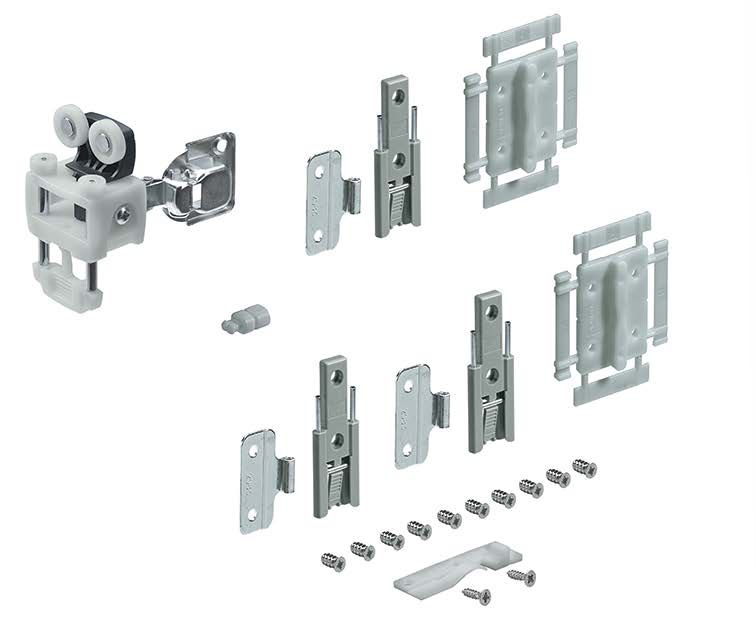 

Комплект фурнитуры для складной двери без пружины Hettich Wing Line L вес 12 кг, открывание влево