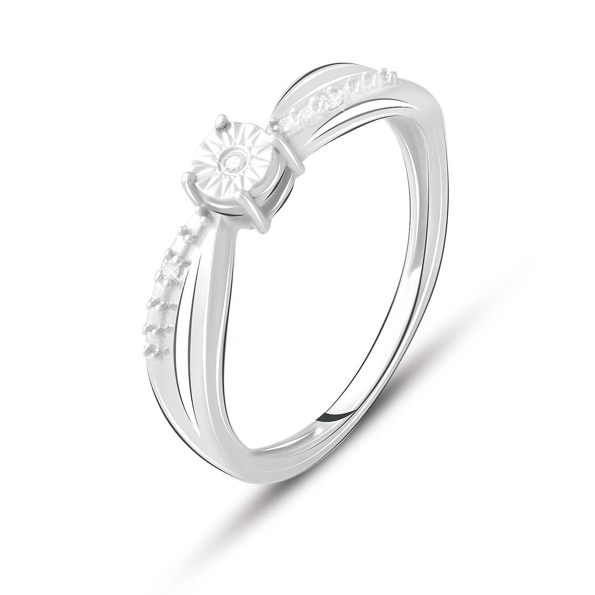 

Серебряное кольцо SilverAlex с натуральными бриллиантом 0.03ct 17.5 размер