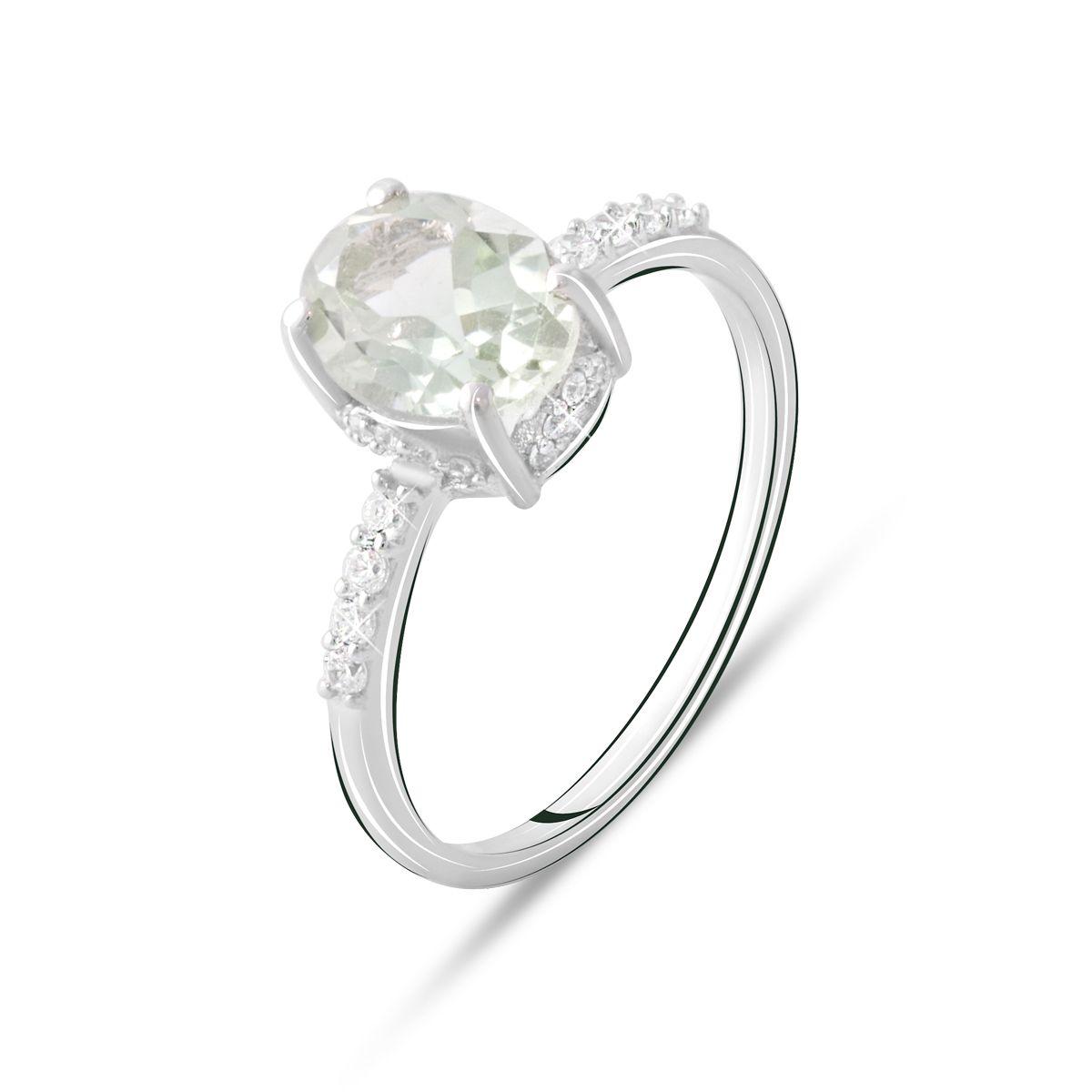 

Серебряное кольцо SilverAlex с натуральным зеленим аметистом 2.129ct 18 размер (2074700-18)