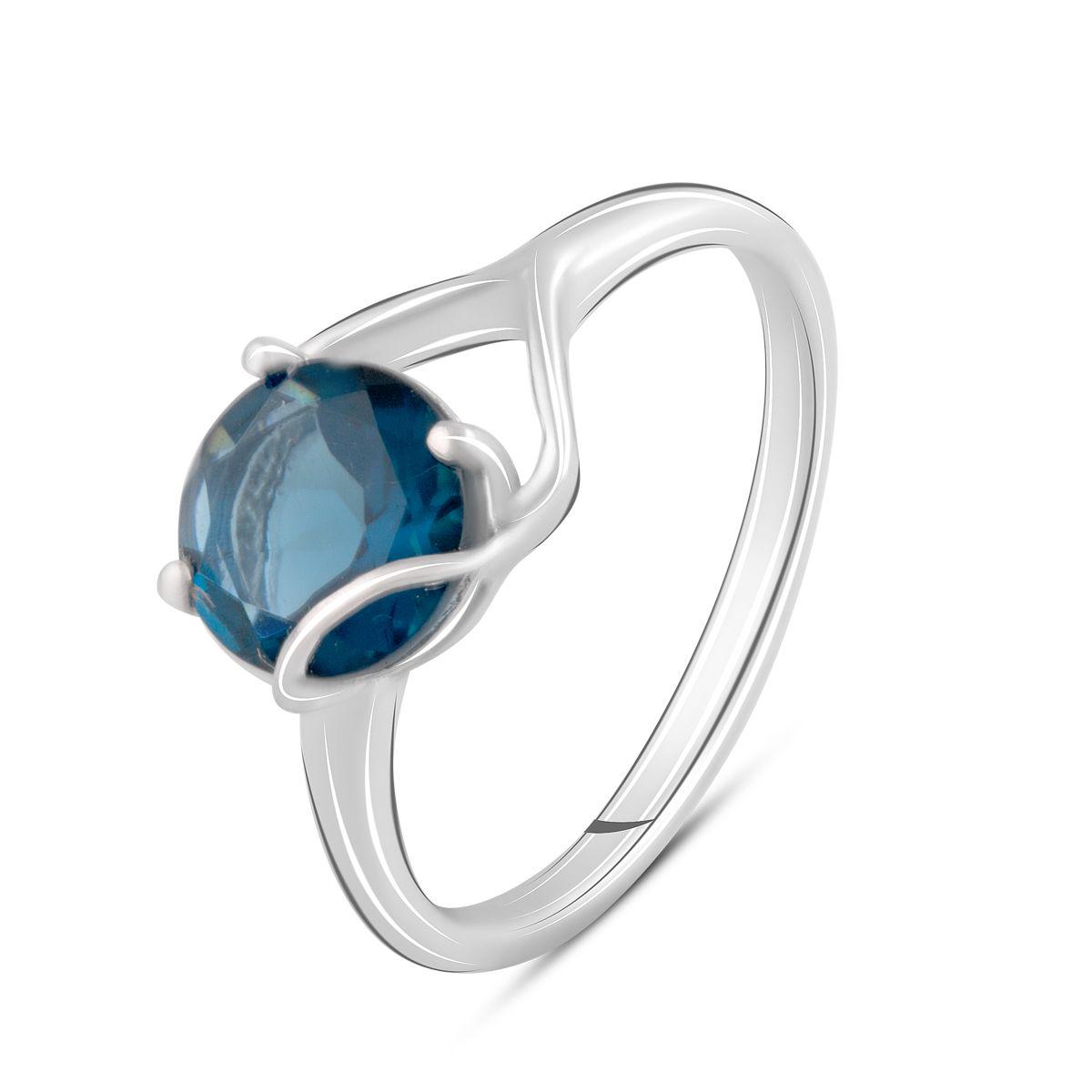 

Серебряное кольцо SilverAlex с натуральным топазом Лондон Блю 0.308ct 17.5 размер
