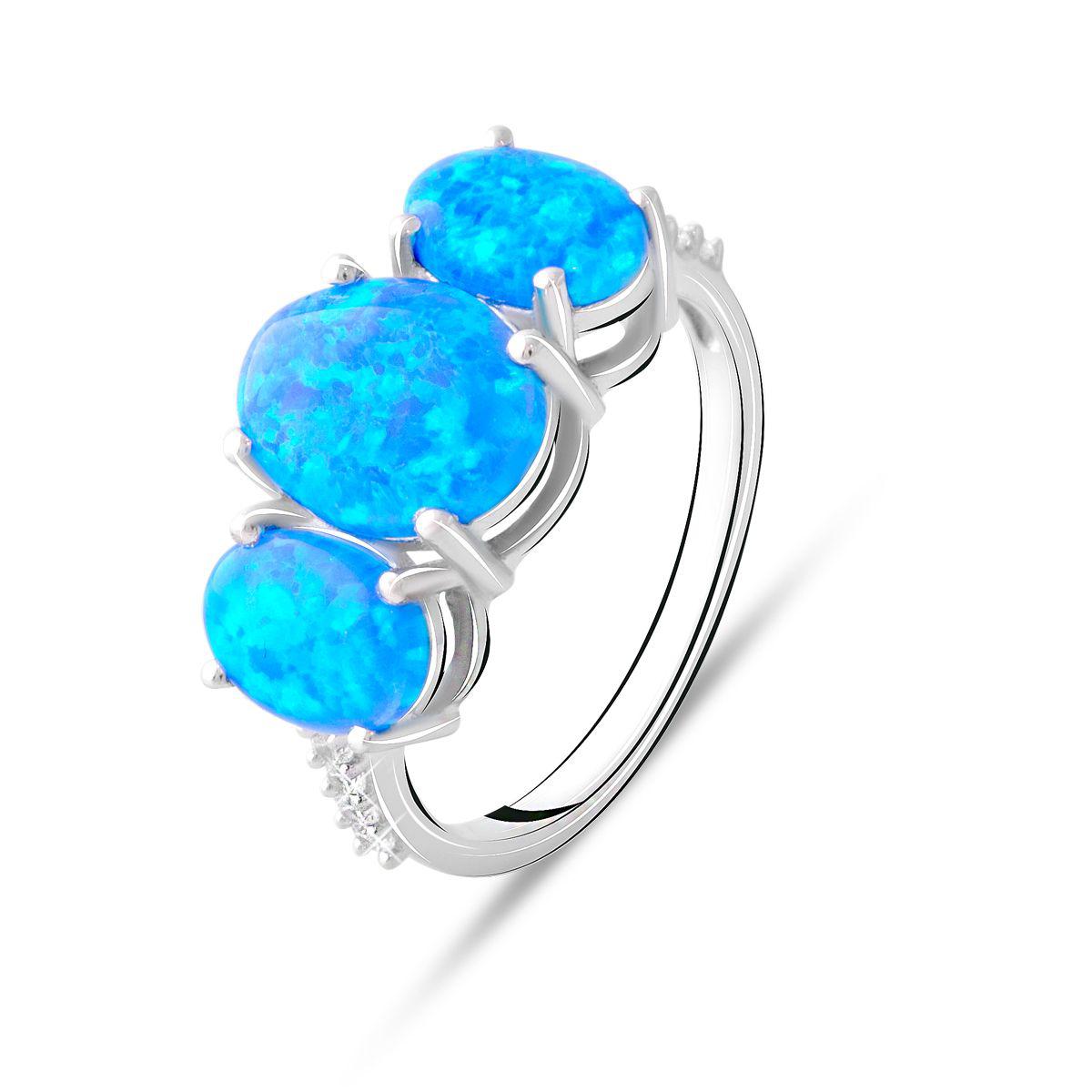 

Серебряное кольцо SilverAlex с опалом 2.383ct 17.5 размер