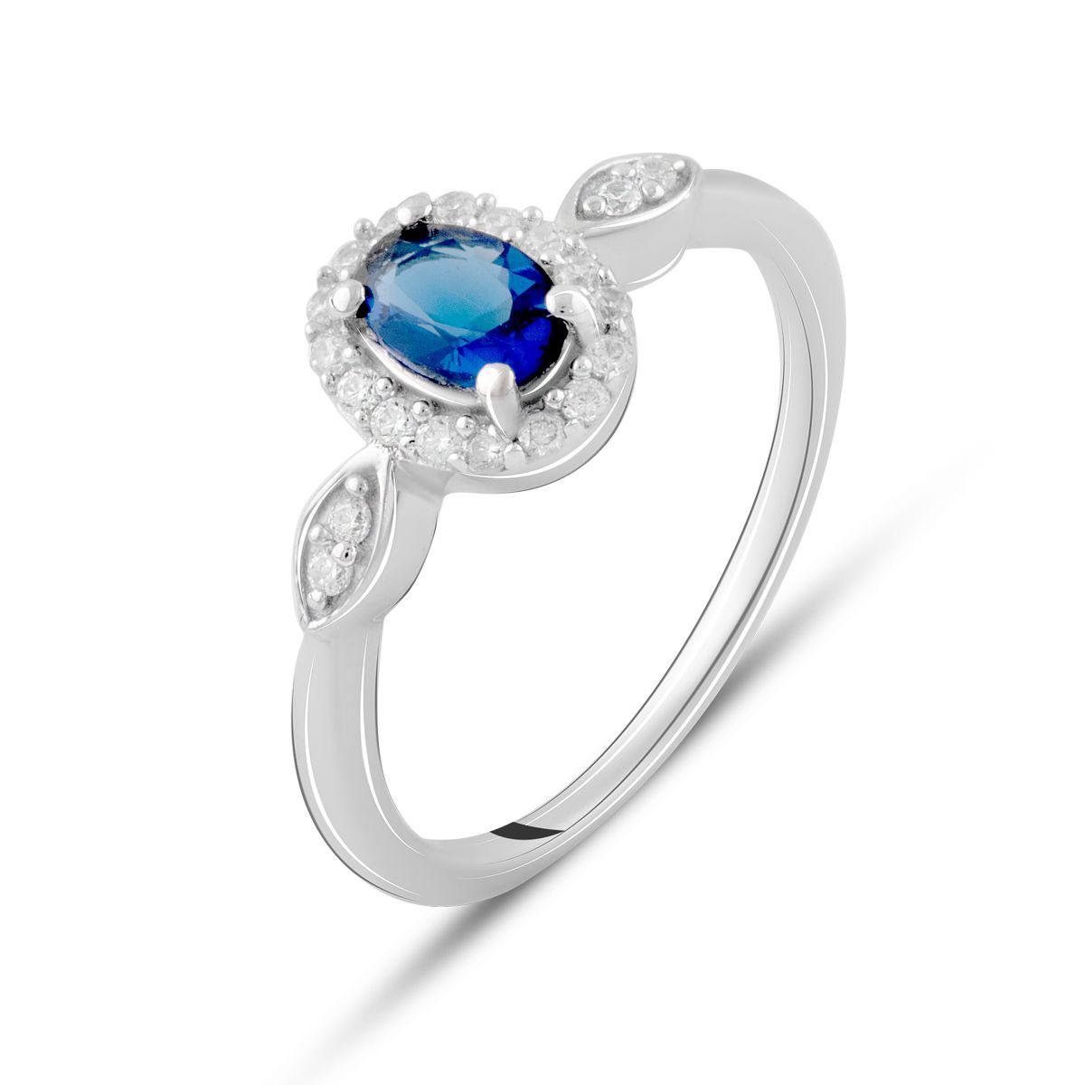 

Серебряное кольцо SilverAlex с сапфиром nano 0.3ct 16 размер