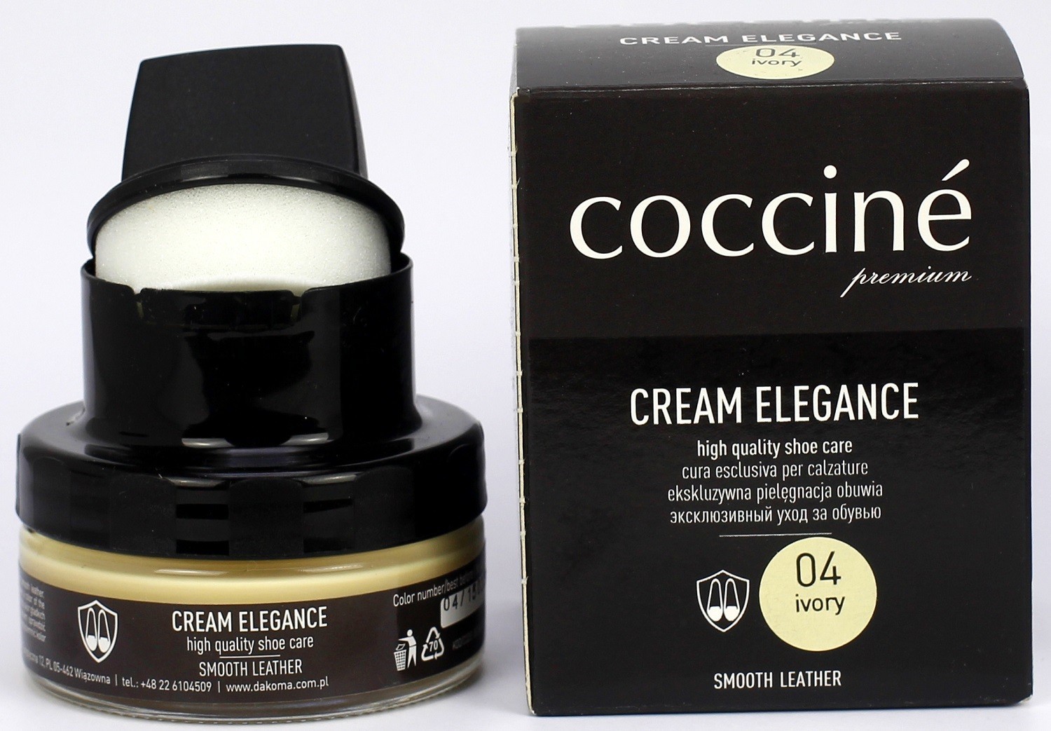 

Крем в банці + губка COCCINE 50ml IVORY