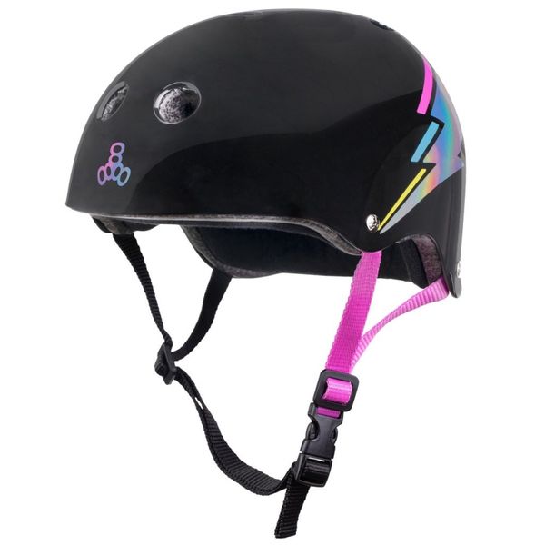 

Шлем детский защитный Triple8 Certified Sweatsaver Black Hologram р. S/M (mt5637)