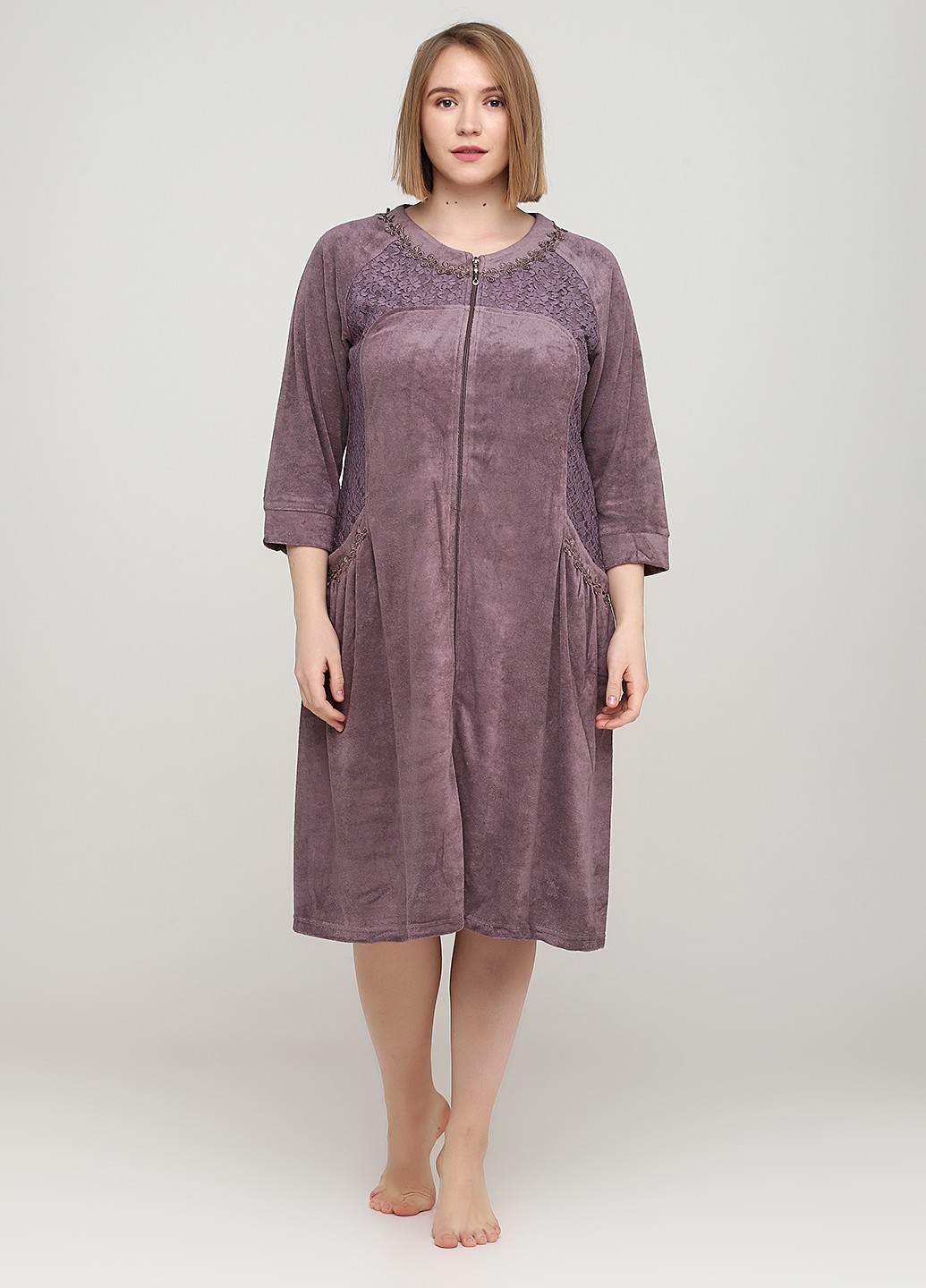 

Халат Romeo Life  сливовый 3467-34, Халат Romeo Life 2XL сливовый 3467-34