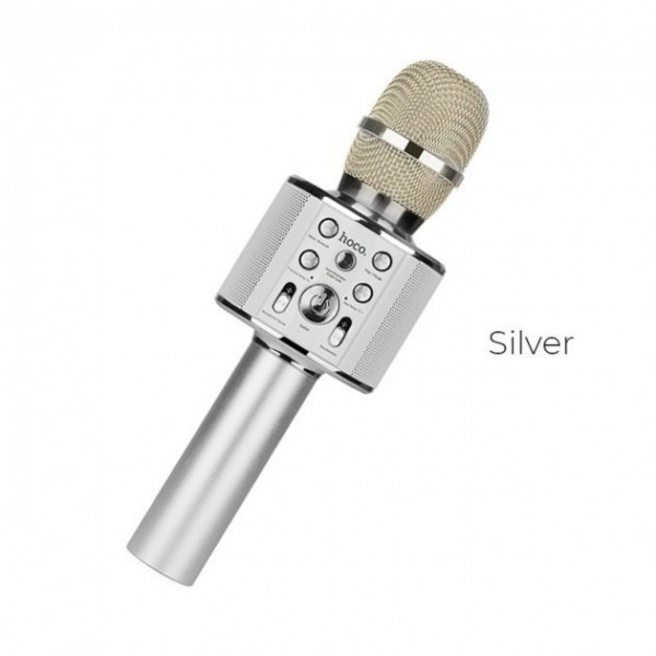 

Микрофон-караоке HOCO BK3 Cool sound KTV silver