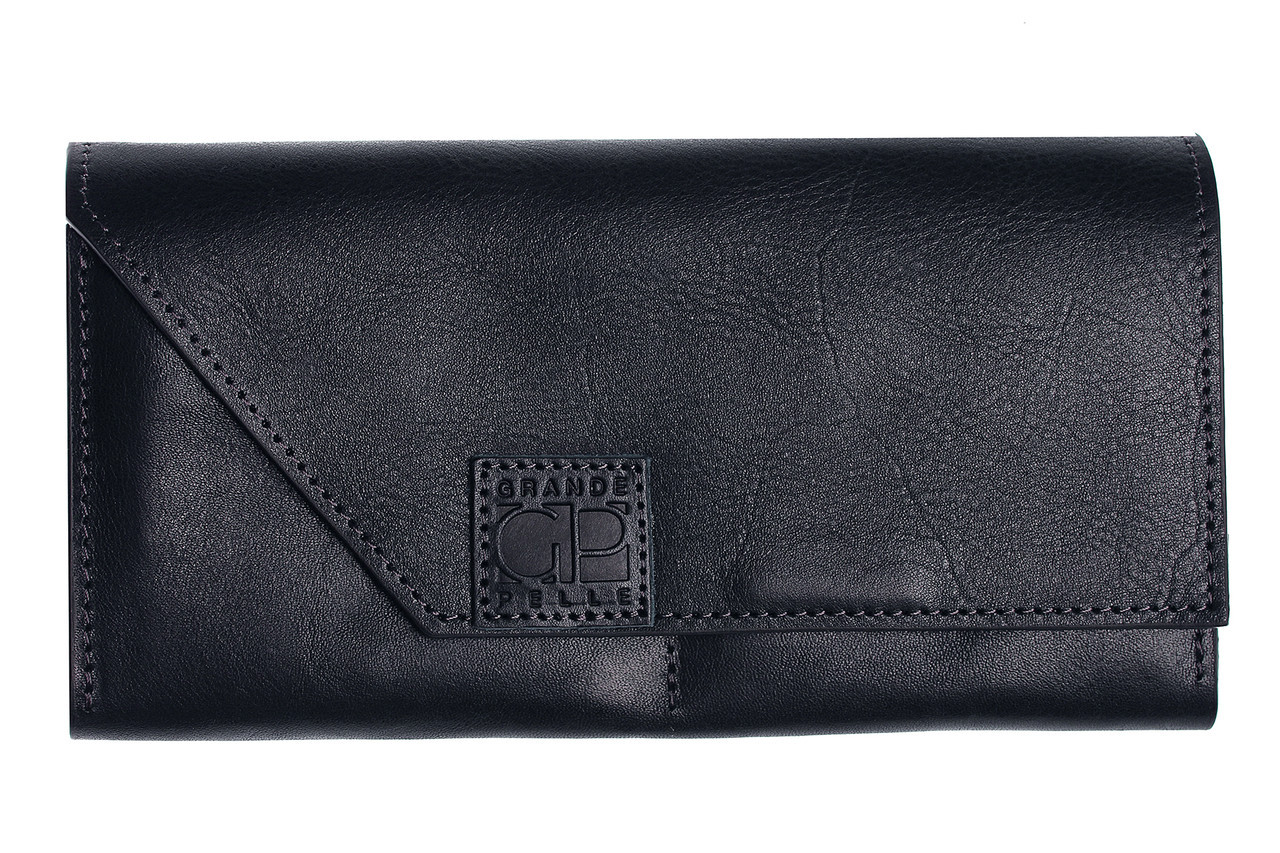 

Портмоне кожаное Grande Pelle, глянец, синий 513670