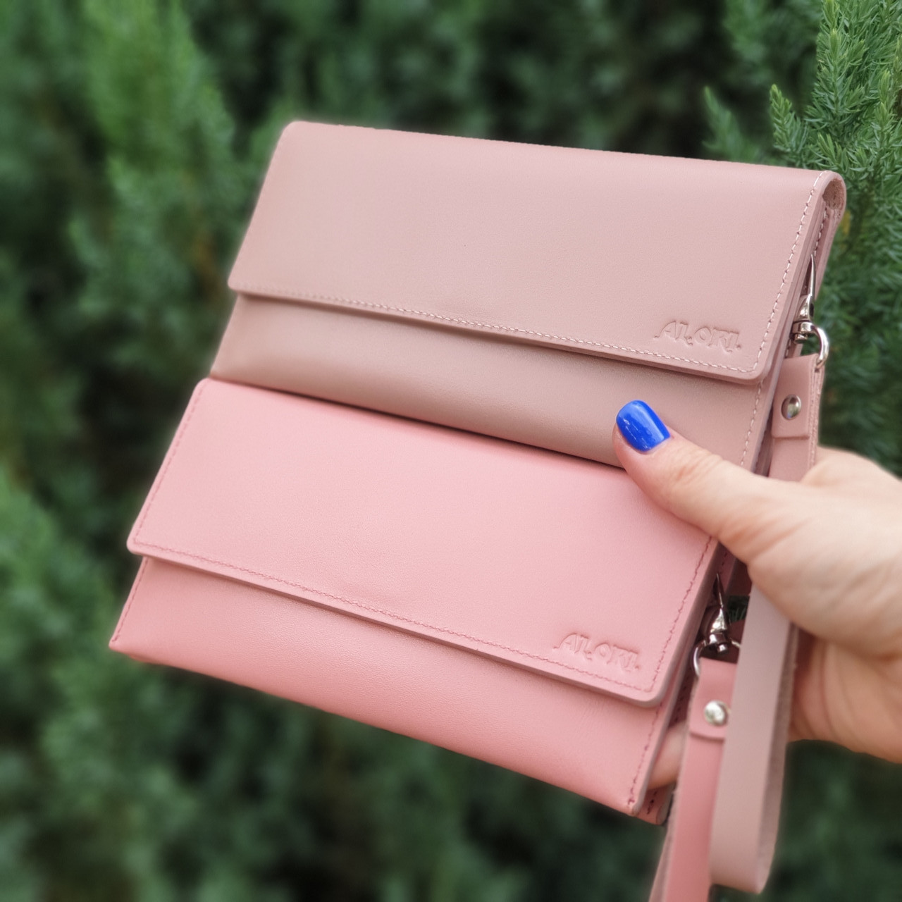 

Кошелёк женский натуральная гладкая кожа ALORI, розовый КО-01-1 Pink