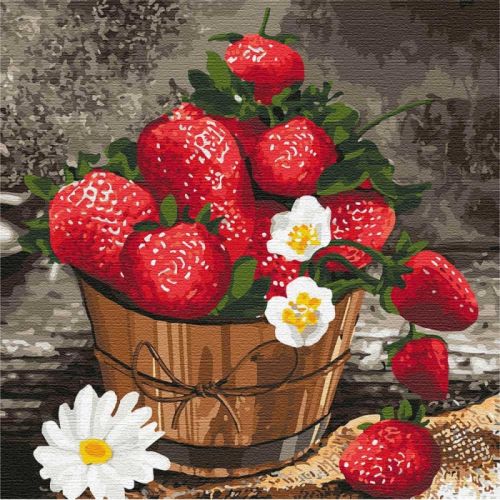 

Картина по номерам Идейка Клубничный букет (сложность 5) КНО5595