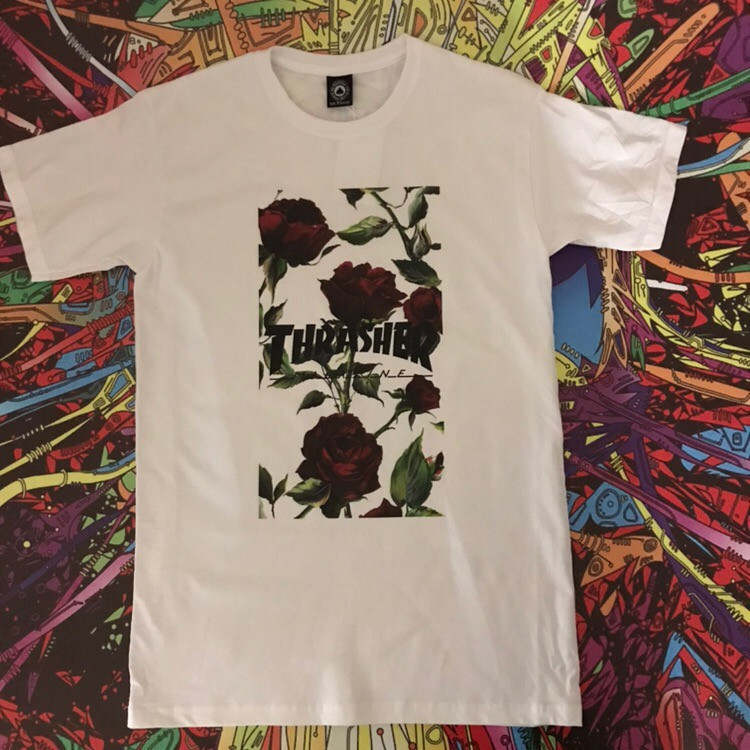 

Футболка белая LOYS Thrasher Roses, Футболка белая LOYS Thrasher Roses S