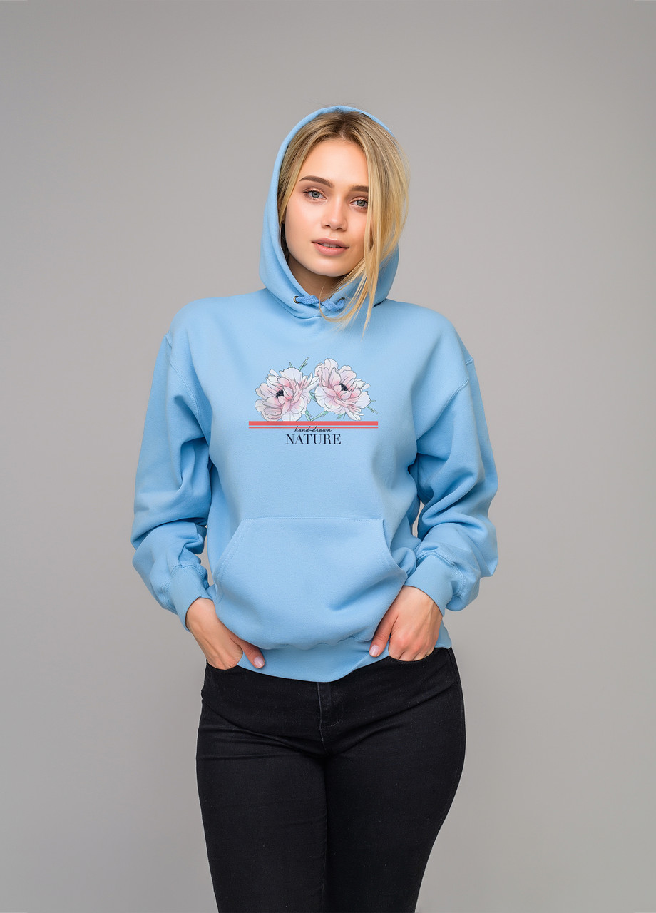 

Толстовка голубая LOYS flowers, Толстовка голубая LOYS flowers S
