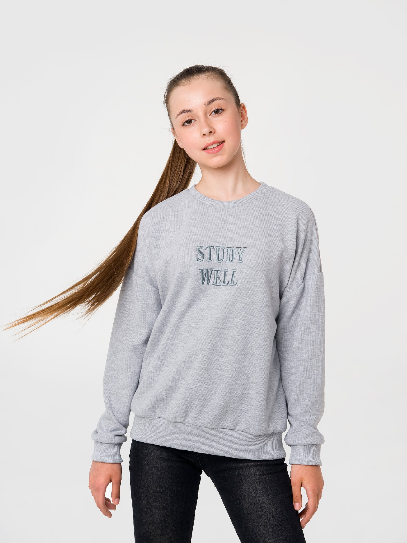 

Свитшот Smil Study 116514 152 см Серый