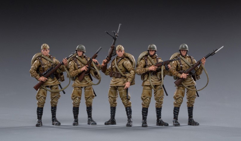 

JOYTOY Команда Советской Армии Великой Отечественной войны из 5 человек 1:18 10,5 см
