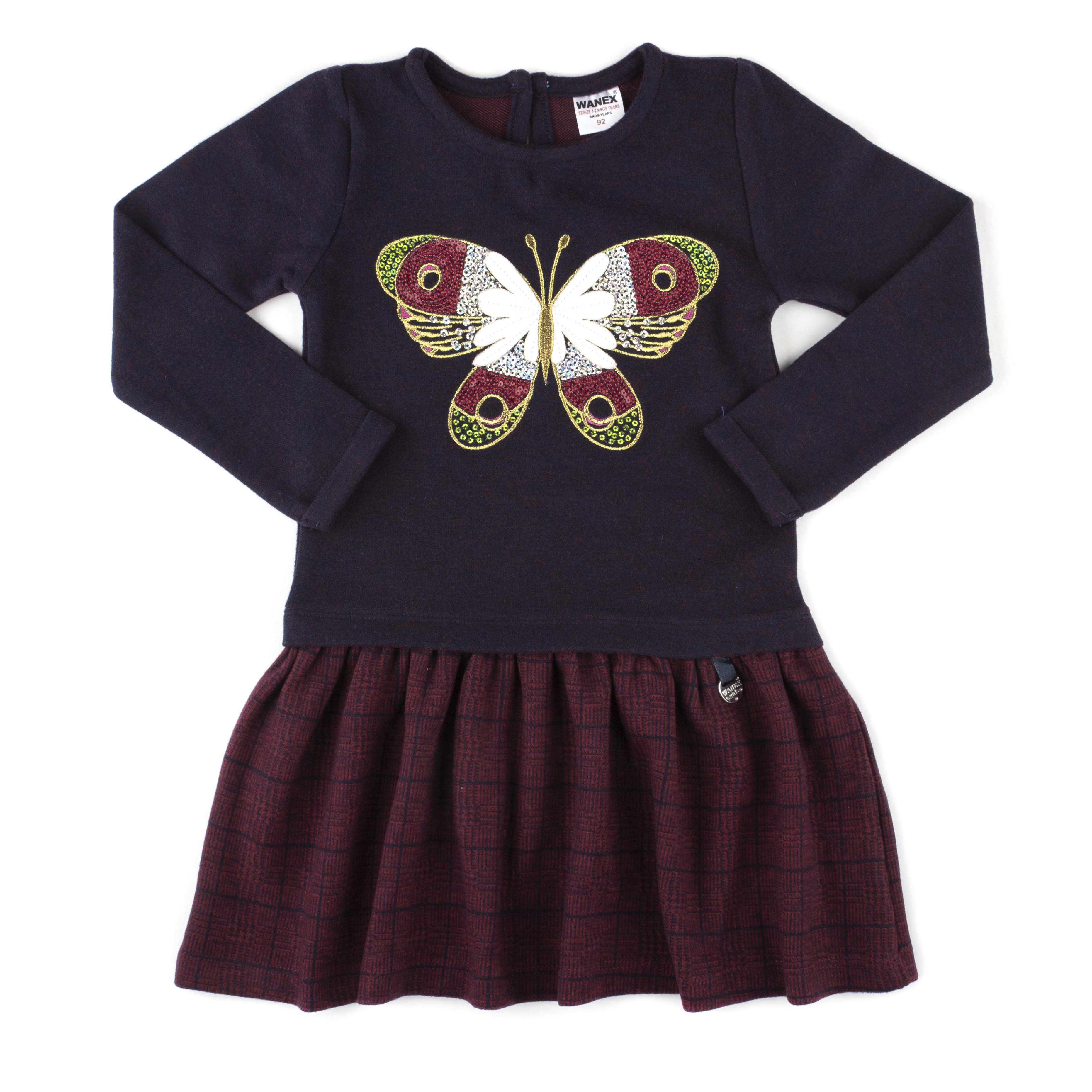 

Платье Wanex "Butterfly" бордовый+темно-сиреневый 98