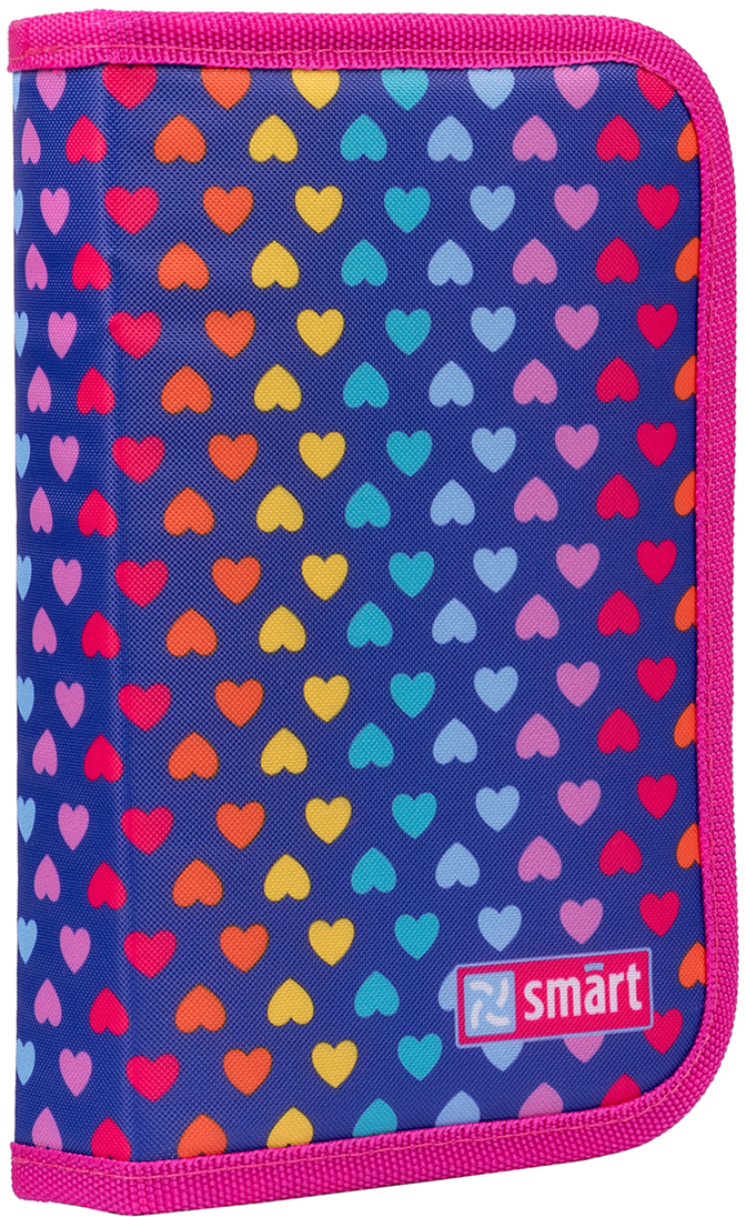 

Пенал твердый Smart одинарный с клапаном HP-03 Rainbow hearts фиолетовый (532824)