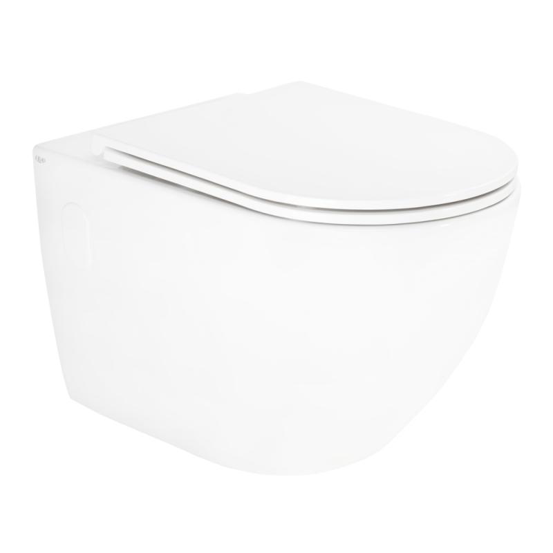 

Унитаз подвесной Qtap Robin безободковый с сиденьем Slim Soft-close QT13332141ERW