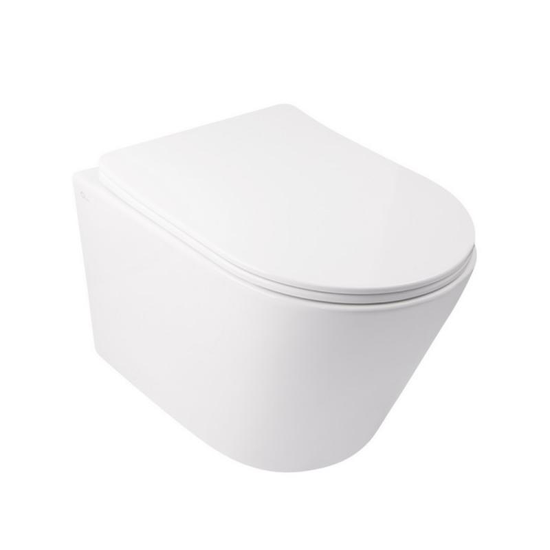 

Унитаз подвесной Qtap Swan безободковый с сиденьем Slim Soft-close QT16335178W
