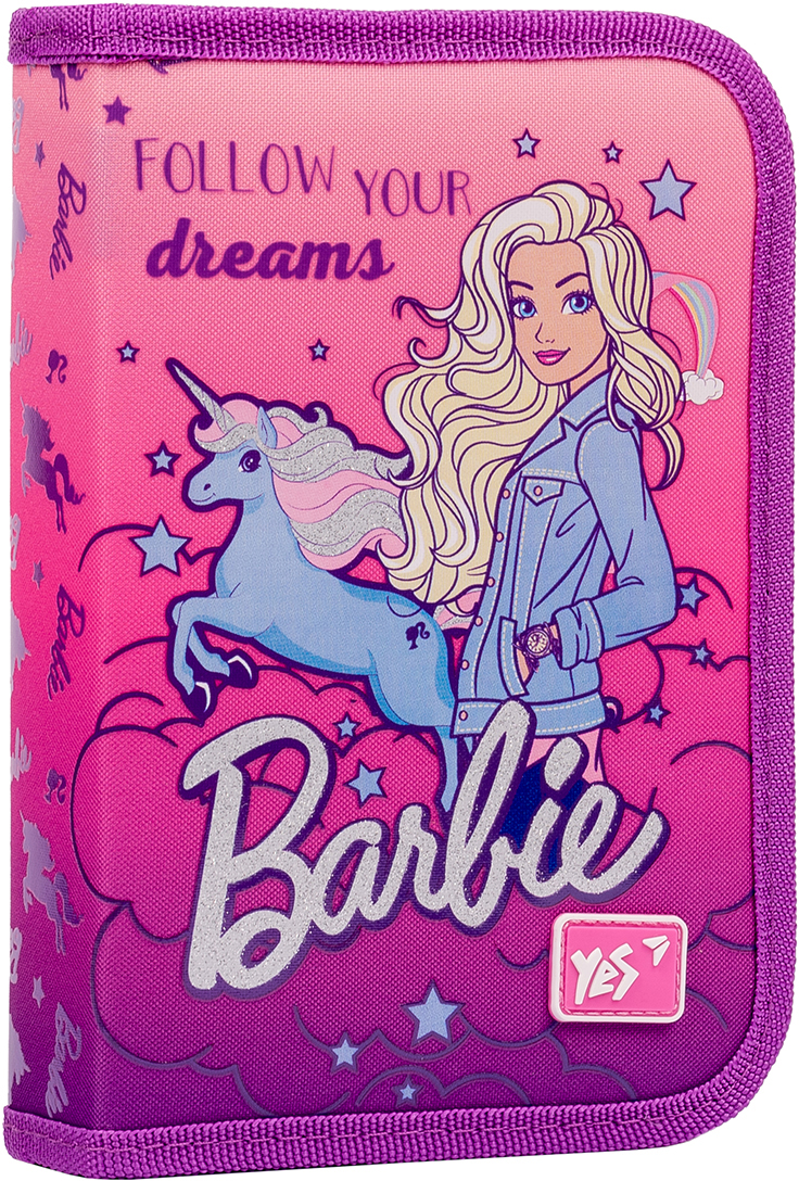 

Пенал твердый YES одинарный с двумя клапанами HP-04 Barbie сиреневый (533065)