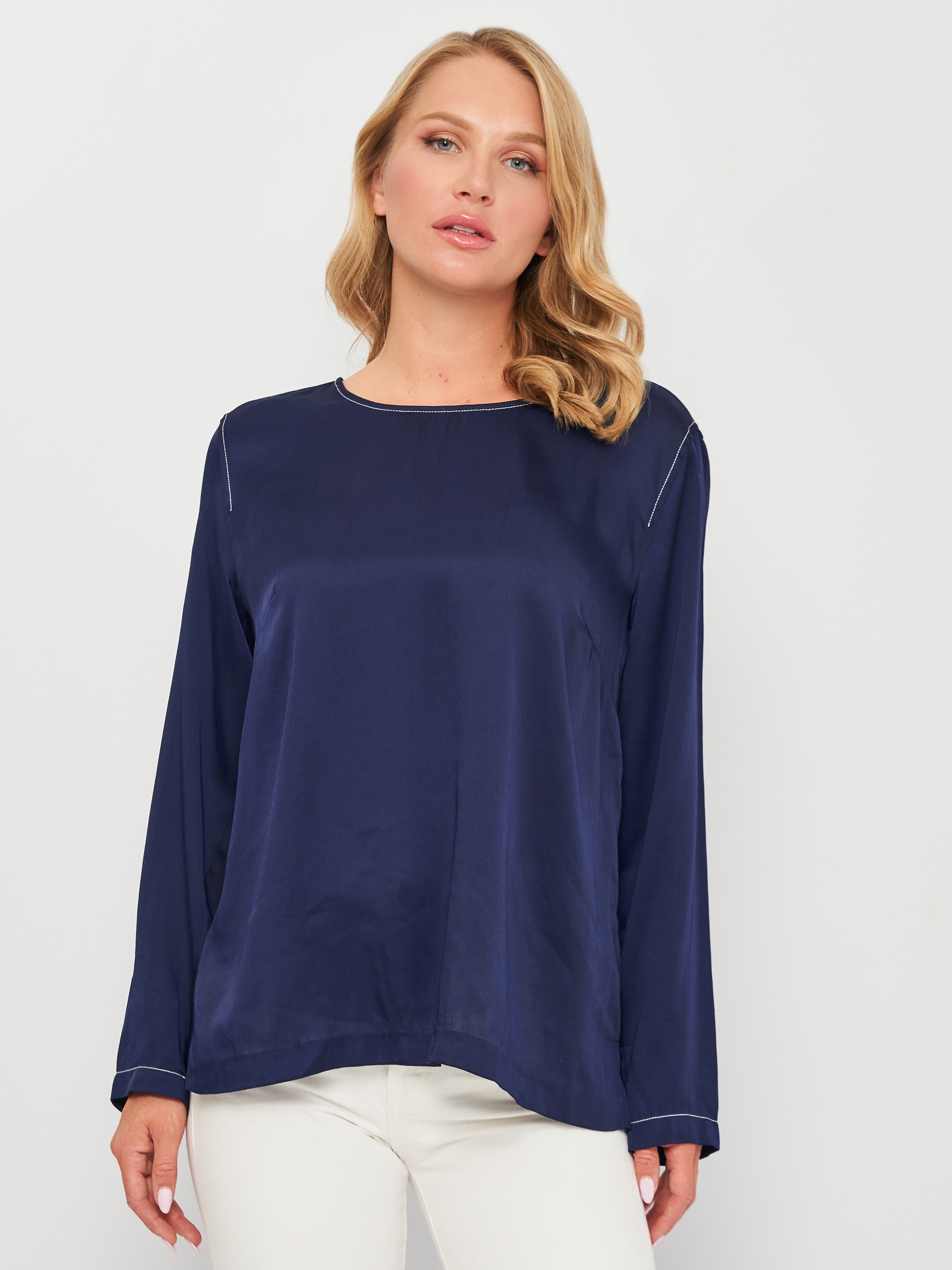 

Блузка H&M 6989690  Темно-синяя, Блузка H&M 6989690 44 Темно-синяя