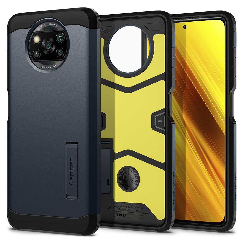 

Чехол Spigen Tough Armor для Xiaomi Poco X3 Pro / X3 NFC Metal Slate