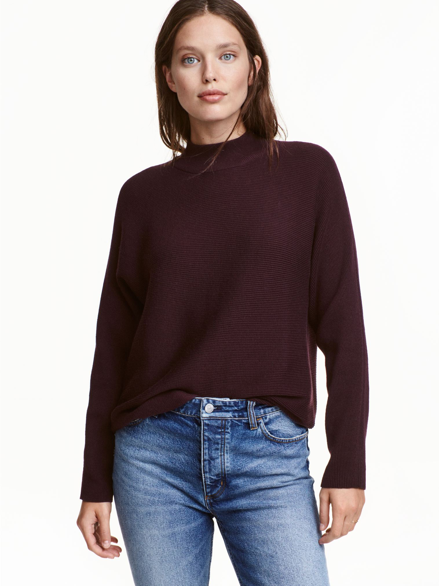 

Водолазка H&M 8270357 L Бордовая